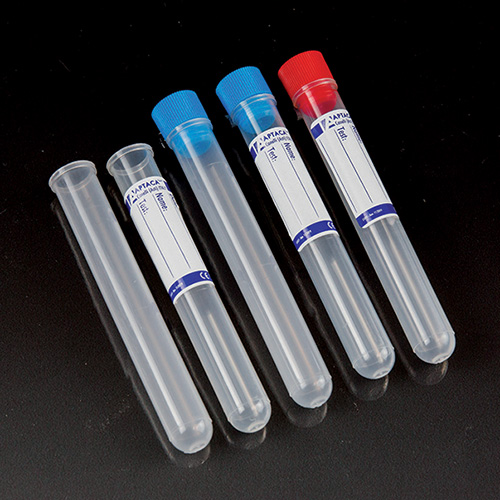 5ml (мл) пробірки циліндричні з ПП, з обідком, градуювання,діаметр 12 x 86 mm (мм), з кришкою (1038/MO/T)